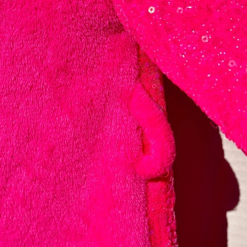 JoJo’s‎ Closet JoJo Siwa pink sequin jacket or robe  7/8 used condition no belt